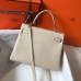 Replica Handbag Store Kelly 28cm Retourne Bag In Beton Clemence Leather