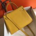 Replica Handbag Store Kelly 28cm Retourne Bag In Soleil Clemence Leather