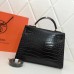 Replica Handbag Store Kelly 32cm Bag In Black Embossed Crocodile GHW