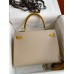 Replica Handbag Store Kelly Sellier 32 Bicolor Bag in Trench and Yellow Epsom Calfskin