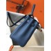 Replica Handbag Store Kelly 32cm Bag In Blue Agate Clemence Leather GHW