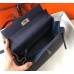 Replica Handbag Store Kelly 32cm Bag In Dark Blue Clemence Leather PHW
