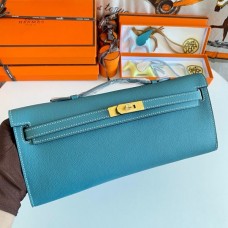 Replica Handbag Store Kelly Cut Handmade Bag in Blue Jean Epsom Calfskin Replica Handbag Store Kelly Cut Handmade Bag in Blue Jean Epsom Calfskin