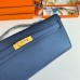 Replica Handbag Store Kelly Cut Handmade Bag in Deep Blue Epsom Calfskin