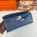 Replica Handbag Store Kelly Cut Handmade Bag in Deep Blue Epsom Calfskin