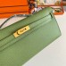 Replica Handbag Store Kelly Cut Handmade Bag in Vert Criquet Epsom Calfskin