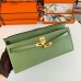Replica Handbag Store Kelly Cut Handmade Bag in Vert Criquet Epsom Calfskin