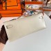 Replica Handbag Store Kelly Cut Handmade Bag in Craie Swift Leather