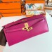 Replica Handbag Store Kelly Cut Handmade Bag in Rose Purple Swift Leather