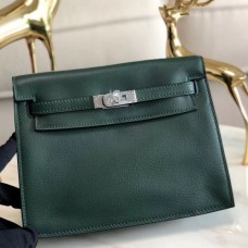 Replica Handbag Store Kelly Danse Handmade Bag In Dark Green Swift Leather Replica Handbag Store Kelly Danse Handmade Bag In Dark Green Swift Leather