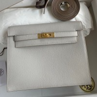 Replica Handbag Store Kelly Danse II Bag In Pearl Grey Evercolor Calfskin