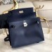 Replica Handbag Store Kelly Danse Handmade Bag In Blue Swift Leather