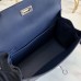 Replica Handbag Store Kelly Danse Handmade Bag In Blue Swift Leather