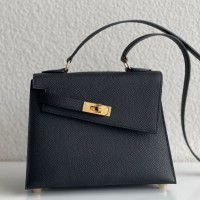 Replica Handbag Store Kelly En Desordre 20 Handmade Bag In Black Epsom Calfskin Replica Handbag Store Kelly En Desordre 20 Handmade Bag In Black Epsom Calfskin