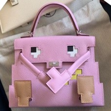 Replica Handbag Store Kelly Doll Picto Bag in Mauve Sylvestre Epsom Calfskin