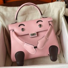 Replica Handbag Store Kelly Doll Quelle Idole Bag in Rose Sakura Swift Calfskin