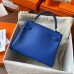 Replica Handbag Store Kelly Doll Quelle Idole Bag in Blue Swift Calfskin