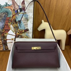 Replica Handbag Store Kelly Elan Handmade Bag In Rouge Sellier Chevre Mysore Leather