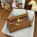 Replica Handbag Store Kelly Elan Handmade Bag In Gold Chevre Mysore Leather