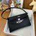 Replica Handbag Store Kelly Elan Handmade Bag In Black Epsom Leather