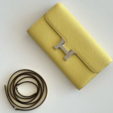 Replica Handbag Store Constance To Go Wallet in Jaune Poussin Epsom Calfskin