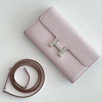 Replica Handbag Store Constance To Go Wallet in Mauve Pale Epsom Calfskin
