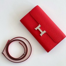Replica Handbag Store Constance To Go Wallet in Red Epsom Calfskin