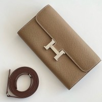 Replica Handbag Store Constance To Go Wallet in Taupe Epsom Calfskin