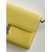 Replica Handbag Store Constance To Go Wallet in Jaune Poussin Epsom Calfskin