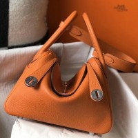 Replica Handbag Store Lindy 26cm Bag In Orange Clemence With PHW Replica Handbag Store Lindy 26cm Bag In Orange Clemence With PHW