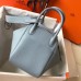 Replica Handbag Store Lindy 26cm Bag In Blue Lin Clemence With PHW