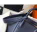 Replica Handbag Store Lindy 26cm Bag In Navy Blue Clemence With GHW