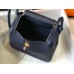 Replica Handbag Store Lindy 26cm Bag In Navy Blue Clemence With GHW
