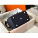 Replica Handbag Store Lindy 26cm Bag In Navy Blue Clemence With GHW