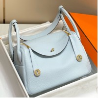 Replica Handbag Store Lindy 30cm Bag In Blue Brume Clemence Leather Replica Handbag Store Lindy 30cm Bag In Blue Brume Clemence Leather