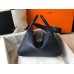 Replica Handbag Store Lindy 30cm Bag In Navy Blue Clemence Leather
