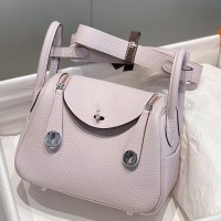 Replica Handbag Store Lindy Mini Bag In Mauve Pale Clemence Leather Replica Handbag Store Lindy Mini Bag In Mauve Pale Clemence Leather