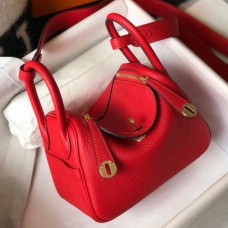 Replica Handbag Store Mini Lindy Bag In Red Clemence Leather