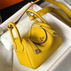 Replica Handbag Store Mini Lindy Bag In Yellow Clemence Leather Replica Handbag Store Mini Lindy Bag In Yellow Clemence Leather