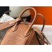 Replica Handbag Store Mini Lindy Bag In Brown Clemence Leather