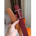 Replica Handbag Store H dAncre Reversible Belt In Gold/Red Epsom Leather