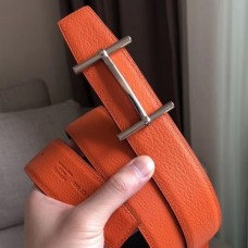 Replica Handbag Store H d'Ancre Reversible Belt In Orange/Noir Leather Replica Handbag Store H d'Ancre Reversible Belt In Orange/Noir Leather