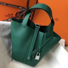 Replica Handbag Store Picotin Lock 18 Bag In Malachite Clemence Leather