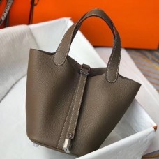 Replica Handbag Store Picotin Lock 18 Bag In Taupe Clemence Leather