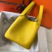 Replica Handbag Store Picotin Lock 18 Bag In Yellow Clemence Leather Replica Handbag Store Picotin Lock 18 Bag In Yellow Clemence Leather