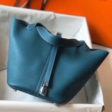 Replica Handbag Store Blue Jean Picotin Lock MM 22cm Bag Replica Handbag Store Blue Jean Picotin Lock MM 22cm Bag