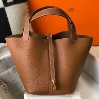 Replica Handbag Store Brown Picotin Lock MM 22cm Bag Replica Handbag Store Brown Picotin Lock MM 22cm Bag