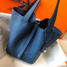 Replica Handbag Store Picotin Lock 22 Bag In Blue Agate Clemence Leather