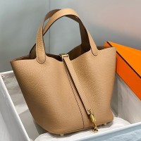 Replica Handbag Store Picotin Lock 22 Bag In Chai Clemence Leather