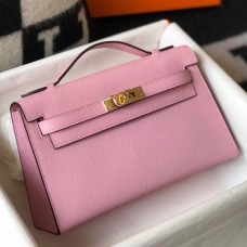 Replica Handbag Store Kelly Pochette Bag In Mauve Sylvestre Epsom Leather Replica Handbag Store Kelly Pochette Bag In Mauve Sylvestre Epsom Leather